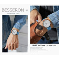 China BESSERON Low Moq High quality Oem Odm Brand logo stainless steel quartz relojes  hombre men wristwatches